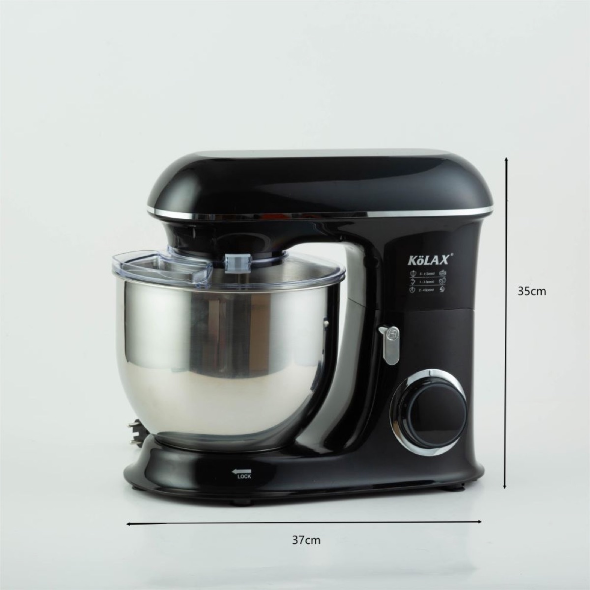 KöLAX Stand Mixer,7.8L 2000W 6-Speed Tilt-Head Food Mixer, Kitchen Electric Mixer with Dough Hook, Wire Whip & Beater, view 2