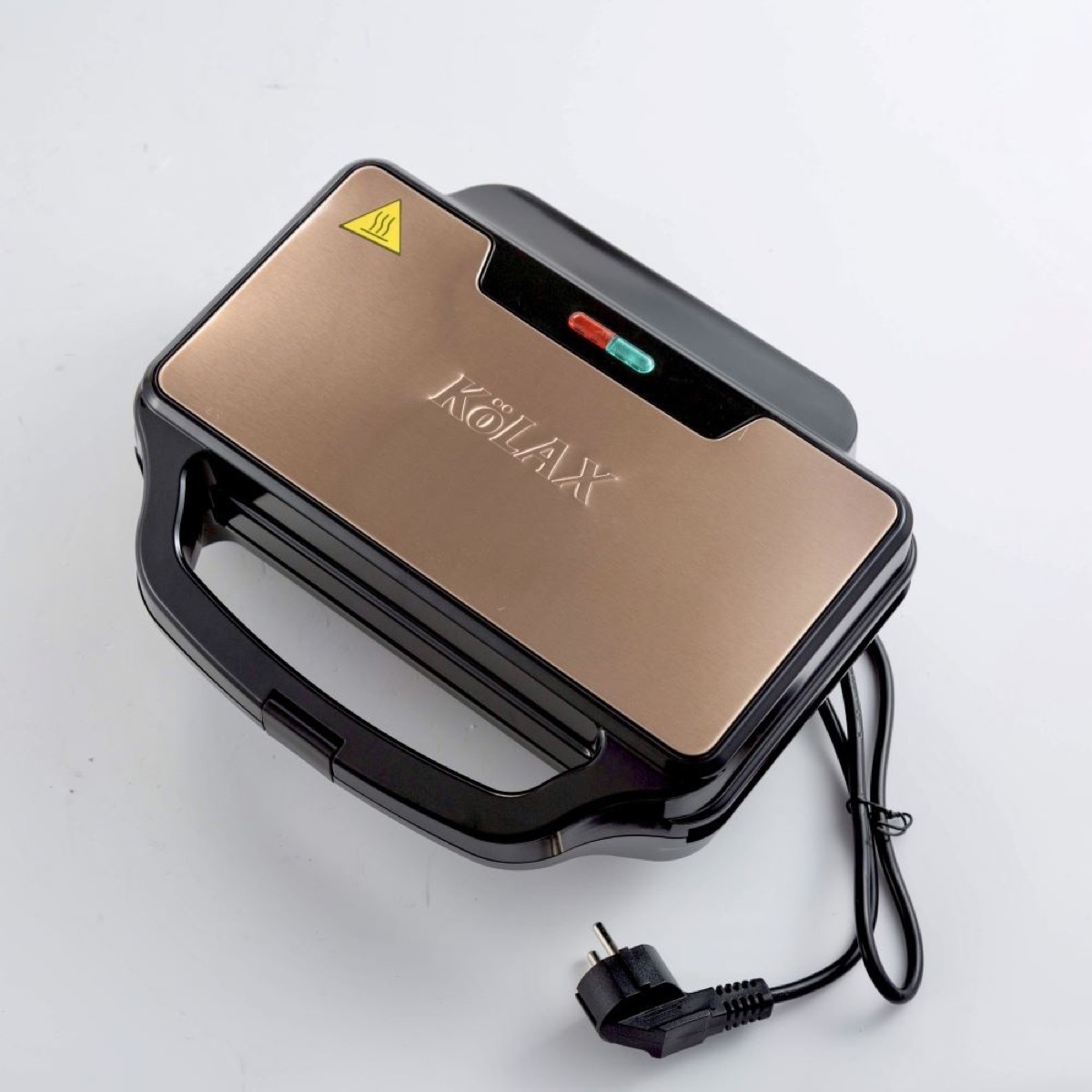KöLAX Sandwich Panini Maker Grilled Cheese Machine Tuna Melt Omelets Non-stick Cooking Surface, 2 Slice, 1000 Watts, Stainless Steel, view 2