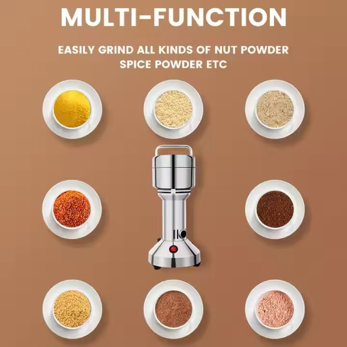 KöLAX 150g Grain Mill Electric Grinder Cereals Pulverizer Spice Grinding Powder Machine Corn Flour Grinders for Dry Spices Seeds Herbs Grains Coffee Rice Pepper, Commercial Grade, view 4