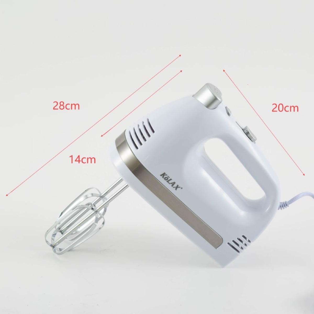 KöLAX Electric Hand Mixer Mini,800W Power Handheld Mixer Kitchen for 5-Speed Baking Cake Egg Cream Food Beaters Whisk