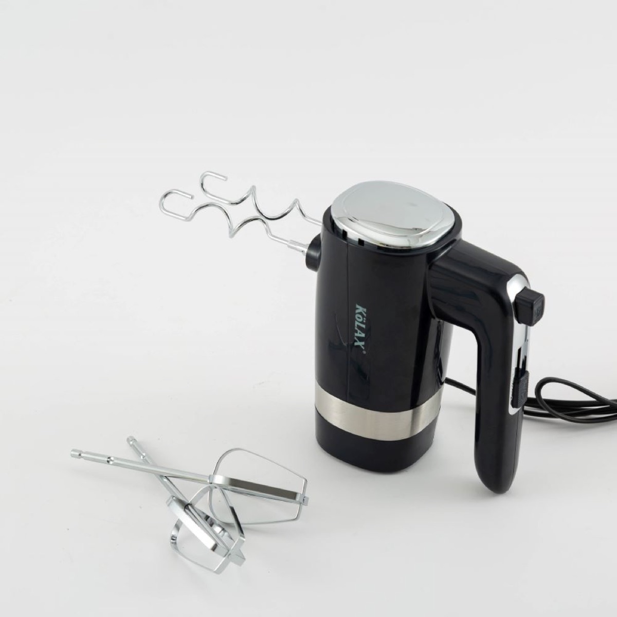 Hand Mixer Electric 5-Speed, 500W Powerful Mixer for Baking, Mixer Electric Handheld,Turbo Boost and 4x Accessories, Flat Beaters, Dough Hooks, view 3