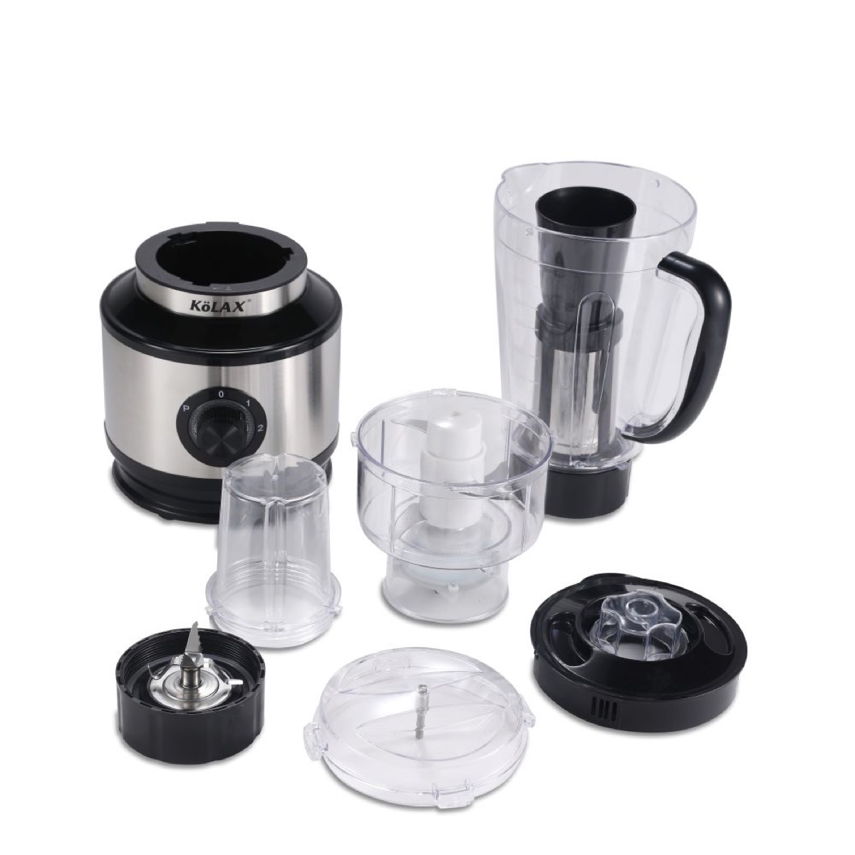 KöLAX 4 in 1 Blender and Food Processor Combo for Kitchen, Small Electric Food Chopper for Meat and Vegetable, 1200W High Speed Blenders with 2 Speeds and Pulse for Smoothies and Shakes, view 3