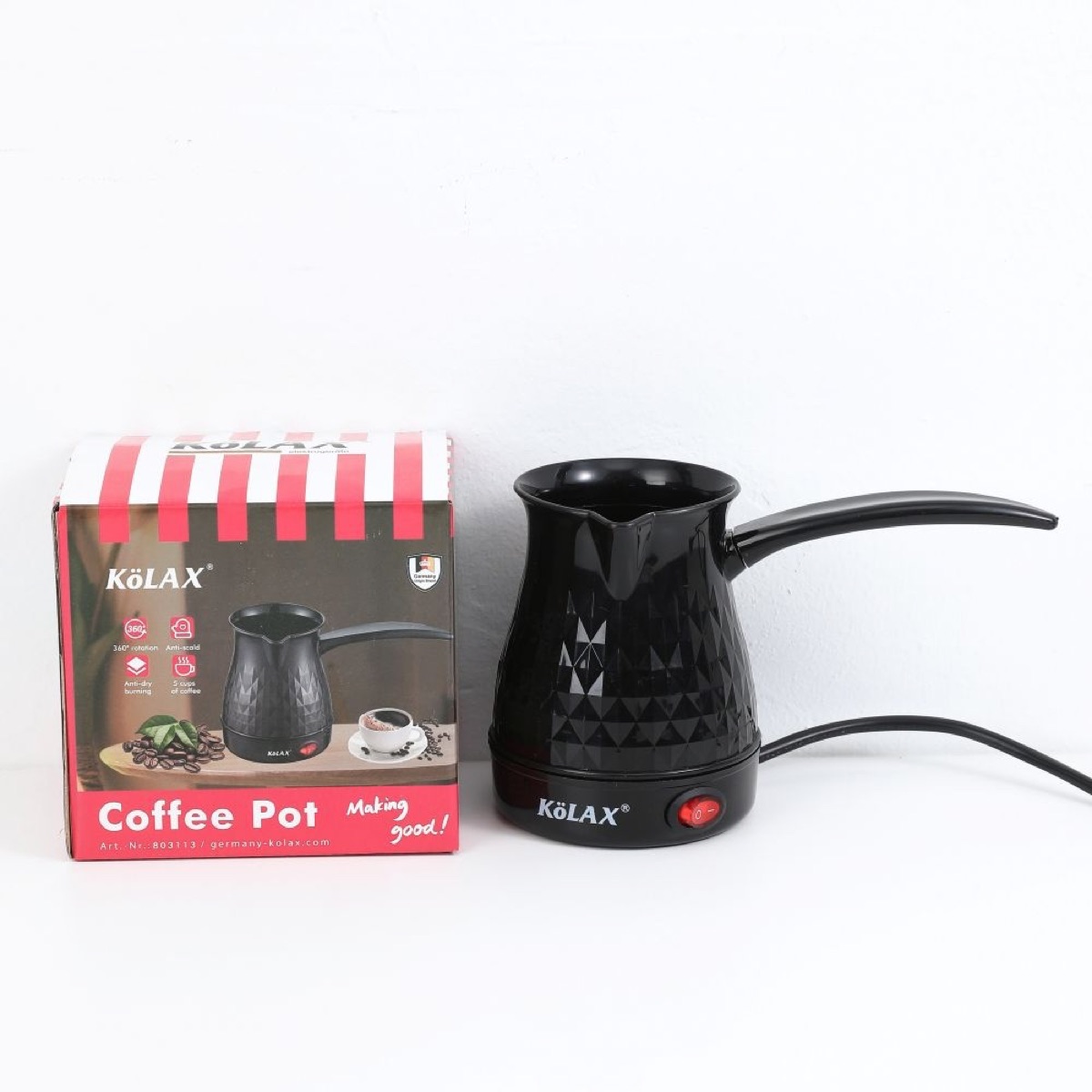 KöLAX Coffee Maker, Electric Turkish American Coffee Machine, Anti Scald Even Heating Electric Coffee Pot for Home Heat Water Tea 500 ML, view 2