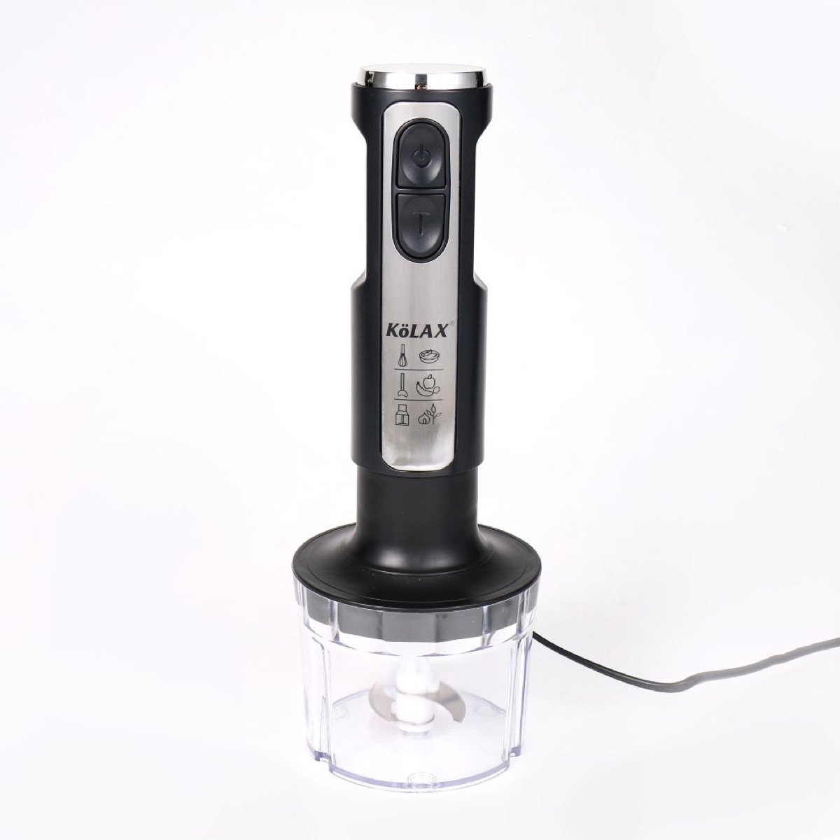 KöLAX Multi-Speed Immersion Hand Blender for Kitchen Mixing, Smoothies, Soups,1000 Watt Powerful, with Blending Stick, Whisk, Chopper and Beaker, view 2