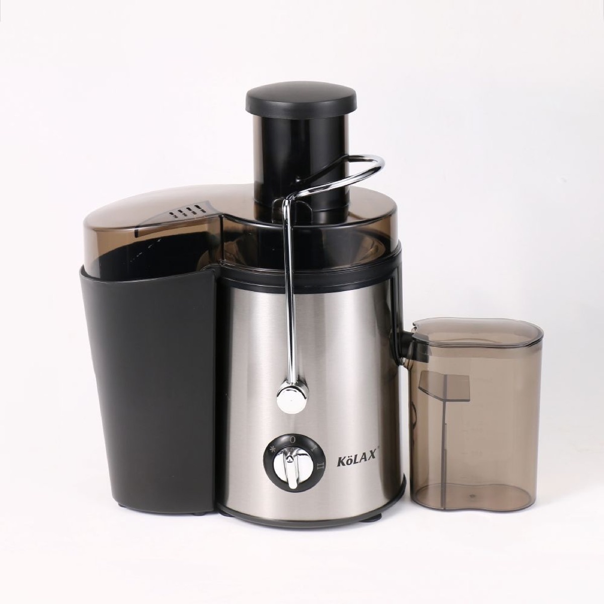KöLAX Juicer Machine, 800W Centrifugal Juicer Extractor with Wide Mouth Feed Chute for Fruit Vegetable, Easy to Clean, Stainless Steel, BPA-free (Black), view 2