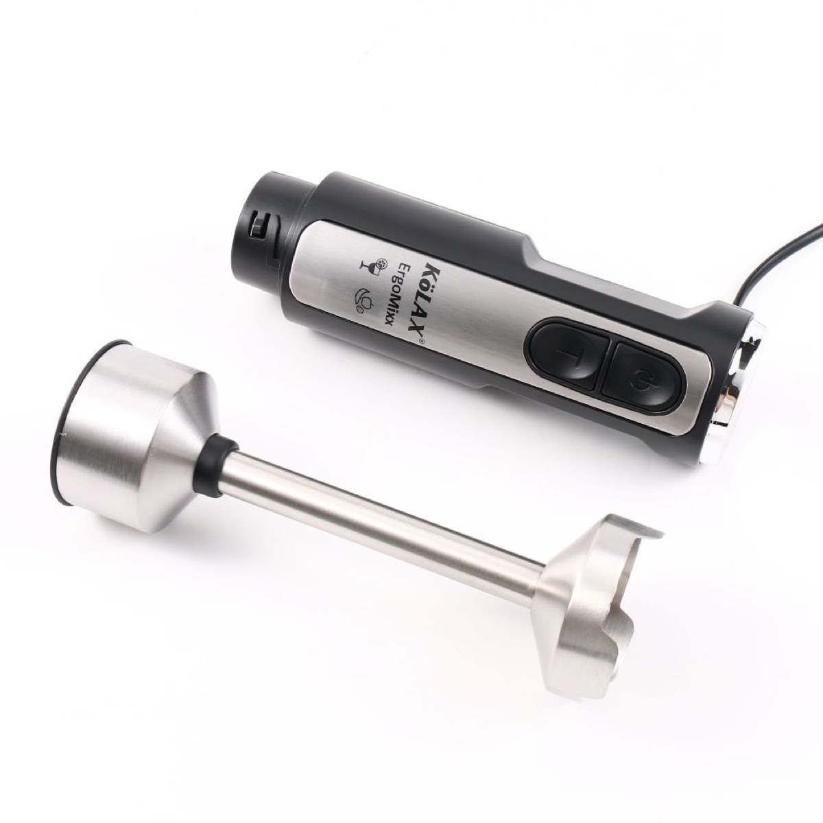 KöLAX Immersion Hand Blender for Kitchen Mixing, Smoothies, Soups, 1000 Watt Powerful, Silver, view 2
