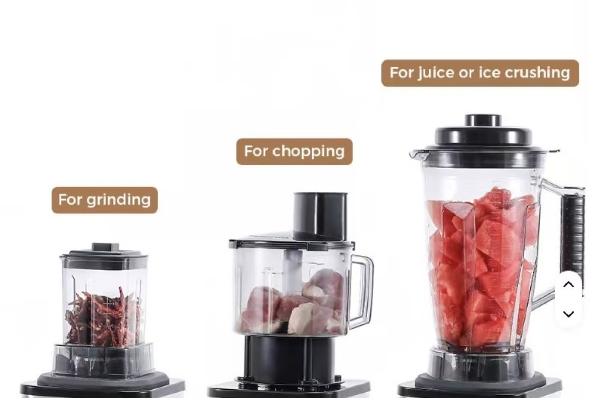 KöLAX 3-in-1 Blender and Food Processor Combo for Smoothies Shakers, 2000W(32000 RPM) Professional Blenders for Kitchen, Adjustable Speed, 3L BPA-Free Plastic Jar, 30s Self-Cleaning, view 4