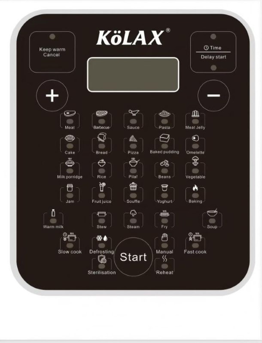 KöLAX Rice Cooker – 5L Capacity,900w, Digital Controls, 25 Cooking Presets, With Steamer Tray, Nonstick Pot, Steam Tray, Keep Warm, Stainless Steel, view 2