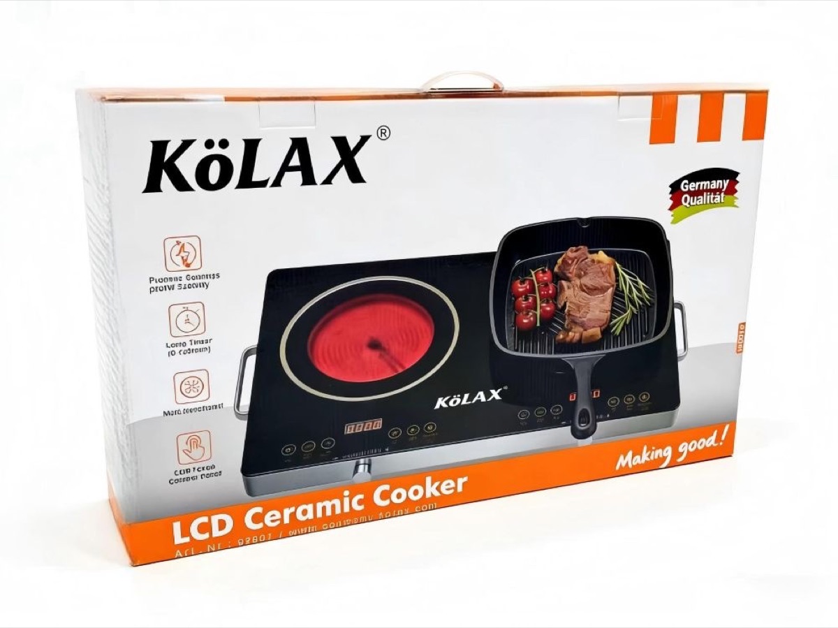 2200W+2200W Double Ceramic Electric Hot Plate Countertop Stove Double Burner Infrared Cooktop with 11 Power Levels 0-2H Timer Portable Handle LED Display for Kitchen Camping (Black), view 2