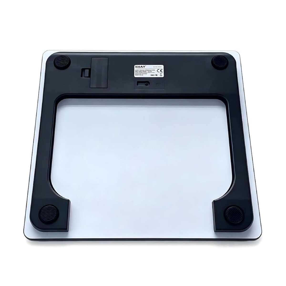 KöLAX Digital Bathroom Scale for Body Weight, Smart Step-On Technology, Backlit LCD Display, High Accuracy Weight Scale 400lb/180kg, Glass Slim Design, Auto On/Off, Home Use, view 4
