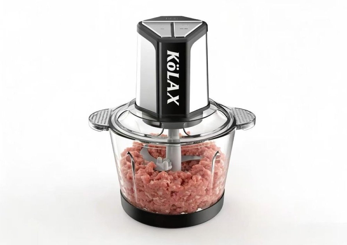 KöLAX 1000W Electric Food Chopper & Meat Grinder, Stainless Steel Blades, Large Capacity Meat Chopper for Meat, Vegetables & Nuts (3L Glass Bowls), view 3