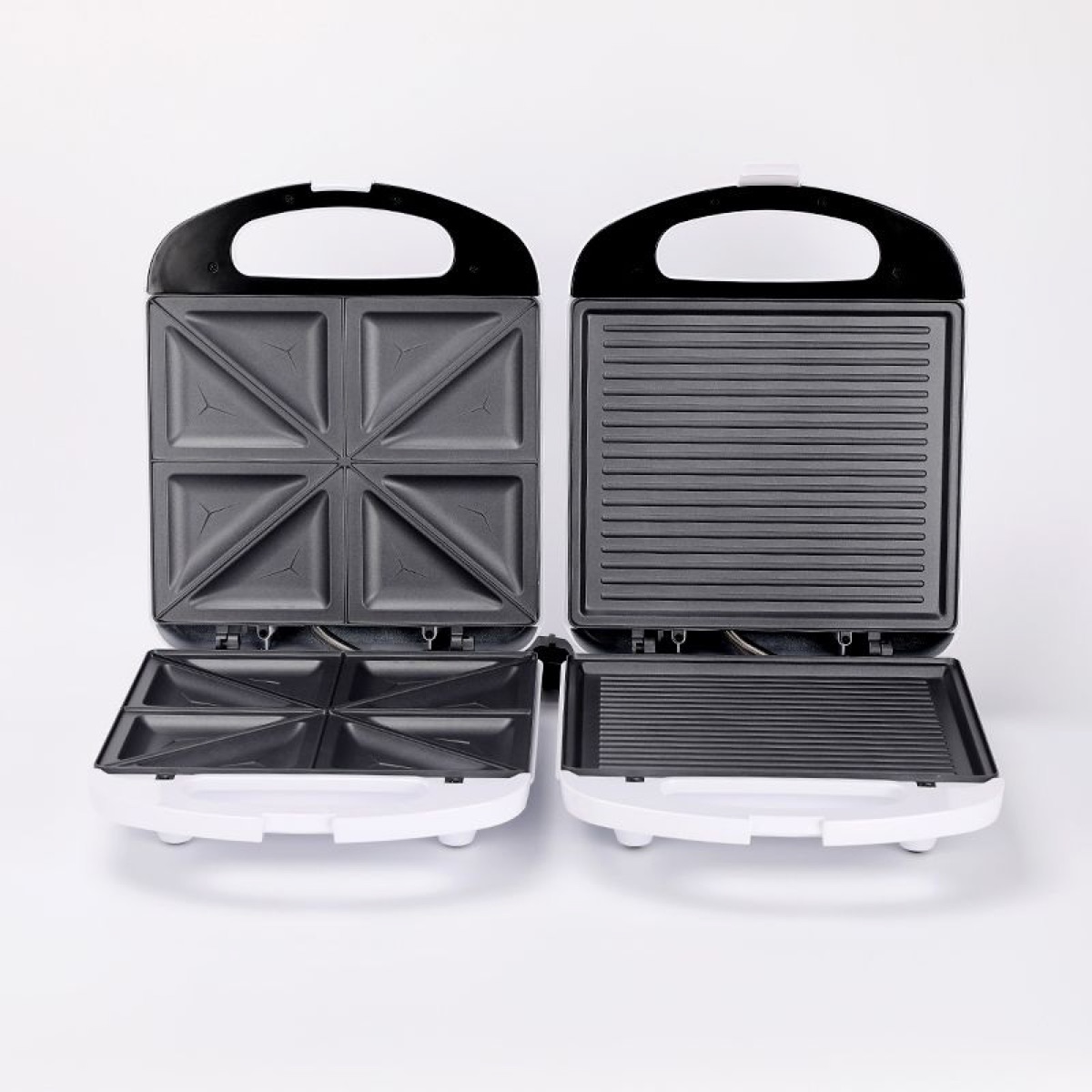 Electric 1200w rectangular and triangular plate non stick sandwich maker