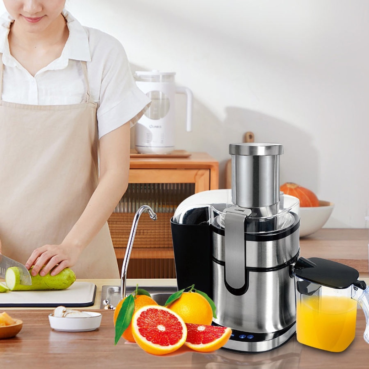 KöLAX 1000W 5-Speed Touch LCD Screen Centrifugal Juicer with 7.5CM Big Wide Chute, Juice Extractor Machines, view 2