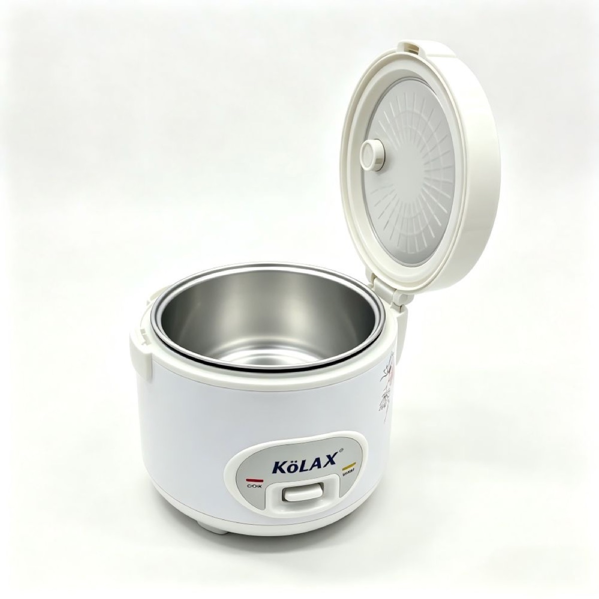 KöLAX Rice Cooker, 3L,Easy Clean Removable Non-stick Inner Pan and Rice Spatula, Simple One Touch Operation with Automatic Keep Warm Function, view 3