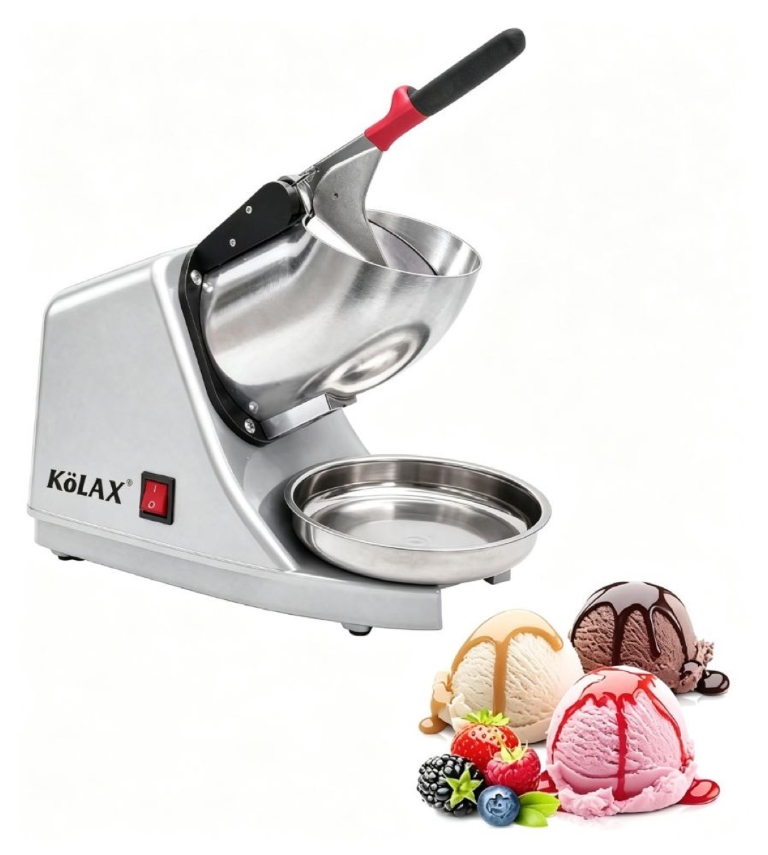 KöLAX Electric Ice Shaver Snow Cone Maker Machine 500W 143lbs/hr for Home and Commercial Use, view 3