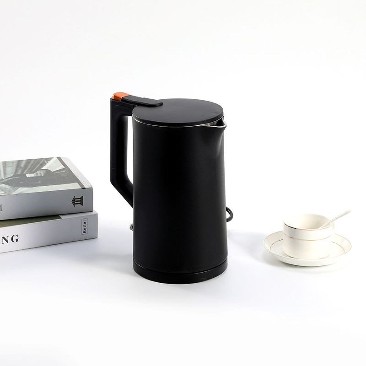 Electric Kettle, 304 Stainless Steel Interior, BPA-Free, Double Wall 1.7L Hot Water Boiler, 1500W Tea Kettle with Auto Shut-Off & Boil Dry Protection, LED Indicator, view 2