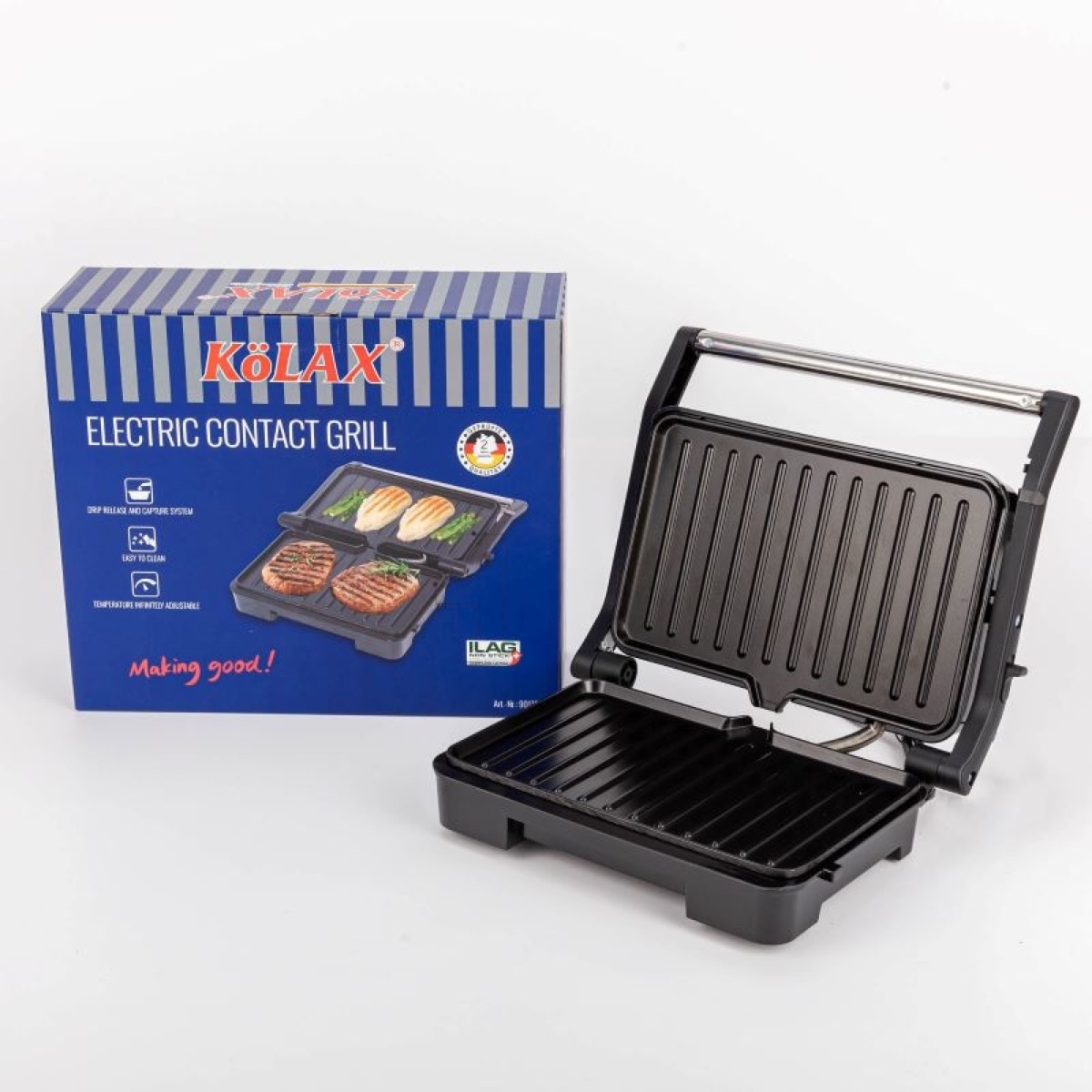 Panini Press with Locking Lid and Indicator Lights, Mini 2-slice Panini Press, Grilled Cheese Maker, Opens 180 Degrees for Any Size, Cool Touch Handle