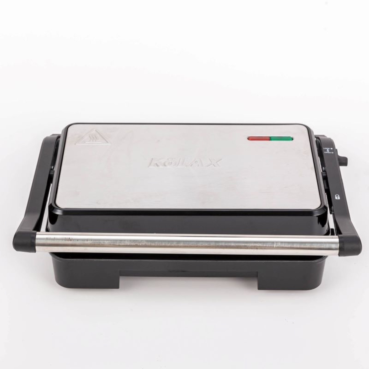 Panini Press with Locking Lid and Indicator Lights, Mini 2-slice Panini Press, Grilled Cheese Maker, Opens 180 Degrees for Any Size, Cool Touch Handle, view 2